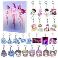 KPop Demonų medžiotojai 24 vnt. Advento kalendoriaus dėžutė Kawaii akrilinis raktų pakabukas HUNTR X Rumi Mira Zoey Jinu Vaikas Staigmenos dėžutė Žaislo dovana style A