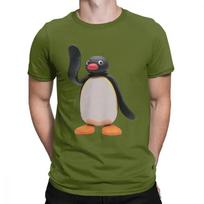 Naujiena Pingu pingvinas Marškinėliai Unisex Medvilniniai Marškinėliai Serija Animacinis Memas Vaikams 80-ųjų 90-ųjų Retro Mielas Per dydį Unisex L