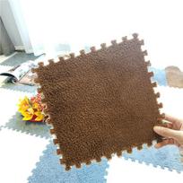 Minkštas pliušinis kūdikių žaidimų kilimėlis EVA putplasčio vaikiškas kilimas, blokuojantis pratimų plytelės Grindų kilimas ir kilimėlis vaikams 30*30 CM 10PCS tamsiai ruda spalva