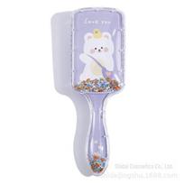 Colorful Cartoon Airbag Hairbrush - Transparent Plastic Massage Comb for Kids