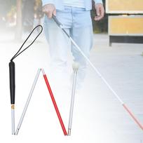 Aklųjų lazdelė-vaikštynė sulankstoma senjorams lengvos aliuminio lydinio žygio lazda 4 sekcijų 112 cm 4 Section 112cm