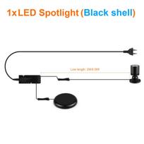 Mini LED spintelės prožektorius 12 V papuošalų lentynos lempos prekystalio spintos vitrinos lubų šviestuvai su pritemdymo jungikliu 1pcs balta