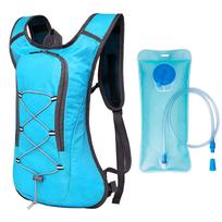 Kvėpuojanti ultralengva dviračių kuprinė lauko sportui dviračiais kempingo žygiams bėgimo hidratacijos rinkinys backpack with 2l water bladder mėlyna