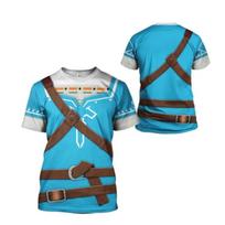 Zelda Cosplay Vasariniai Vyriški Etniniai Elementai Patogūs ir Kvėpuojantys Tinklelio Marškinėliai Vyriški Gatvės Laisvalaikio Apvalia Kaklo Trumpomis Rankovėmis S