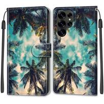 Prabangus dažytas odinis dėklas Piniginės knygos stiliaus apsauginis dangtelis, skirtas Samsung Galaxy S25 S24 S23 S22 S21 S20 Plus Ultra / Samsung A36 A26 A16 A06 A55 A35 Samsung A02S/M02S/F02S