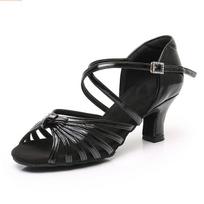Moterims Tango/Salės/Lotynų Juodi Šokio Batai Su Kulnu Salsa Profesionalūs Šokio Batai Moterims 5.5cm 7.5cm 9cm 34