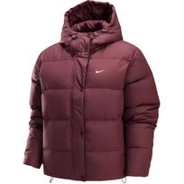 Nike Therma-Fit Sportswear Metro Loose Fit šiltos pūkinės striukės moterims su gobtuvu, raudonos ir rudos spalvos FZ5929-218 XL