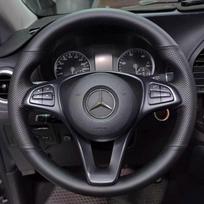 Vairo pynimo užvalkalas Natūrali oda 100% tinka Mercedes Benz C200L E63 E300 E320 GLK GLC260 GLA automobiliui Black Thread
