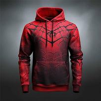Voras Hoodie Vyriški Grafinis Vorai Žiniatinklis Mada Kasdienis Pagrindinis 3D Spaudinys Megztinis Sportas Lauke Atostogų gobtuvai su gobtuvu S