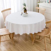 Staltiesė, nėriniai, apvali, vandeniui atspari alyva - Atsparus vestuvių stalo užvalkalas Vienspalvis medvilninis linas Elegantiška staltiesė pietums diameter 100cm balta