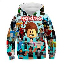 2025 MINISO Naujas Roblox Animacinių personažų spaudinys 3D džemperis berniukams ir mergaitėms ilgomis rankovėmis pavasariui ir rudeniui kasdienis džemperis 4-14 metų 3-4 Years