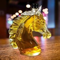 Stiklinis viskio grafinas, Arkliuko formos stiklas pramogoms, Unikalus gėrimų dozatorius 125ml