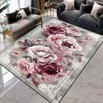 Europos stiliaus gėlių rašto kilimai svetainei, nuostabūs dideli kambario kilimai, storinantys didelio dydžio grindų kilimėliai poilsio zonai, balkonui 60x90cm