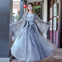 Moterys Hanfu kinų liaudies kostiumai Mergina Han dinastijos šokių drabužiai Fėjos Cosplay drabužiai Rytų senovės princo kostiumas S