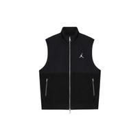Jordan Essentials Solid Color Stand Collar Zip Vest Men Outerwear Black FD8629-010 L gray