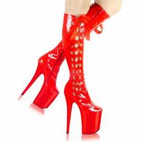 Madingi Seksualūs Naktinio Klubo Stulpo Šokio Platformos Diržo Sagtis Patentuota Oda Apvalūs 26CM Stiletto Striperių Kulniukai Aukšti iki Kelio Moteriški Batai Nauji 34