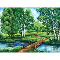 5d Deimantinis paveikslas Gamtos kryželiu Siuvinėjimas Deimantinis Medžio kraštovaizdis Kalnų krištolų paveikslėlis Namų dekoras Rankų darbo Full Round 20x30CM