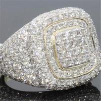 Nenusidėvės Amžinai 18k Aukso Deimantiniai Žiedai Vyrams Hip-Hop Peridoto Brangakmenis Anillos De Bizuteria Vestuvinis Bague Deimantinis Juvelyrinis Žiedas Dėžutė 9 auksas