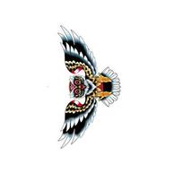 Pelėdos tatuiruotės lipdukas, vandens pernešimo vandeniui atsparus tatuiruotės lipdukas, „Amazon“ rinkinys, imitacinė tatuiruotė 148*210MM