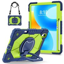 Huawei MatePad 11.5 / Huawei MatePad 11.5 colių.360° besisukantis laikiklis, itin tvirta apsauga, stovas, TPU+PC 3 viename, atsparus smūgiams planšetinių kompiuterių dėklas Huawei MatePad 11.5 tamsiai mėlyna spalva