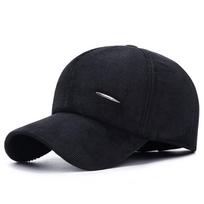 Žieminė vyriška beisbolo kepurė su ausų atvartais, šilta „snapback“ kepurė „Bone Gorras Para Hombre Trucker“ 55-60 cm juoda