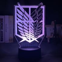 Akrilinė stalo lempa Anime Attack on Titan, skirta namų kambario dekoravimui, šauni vaikiška dovana vaikui kapitono Levi Ackermano figūrėlė nakties šviesa