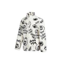 Adidas Neo X Sesame Street bendro prekės ženklo Tigro Metų riboto leidimo pilno atspaudo vilnos ilgomis rankovėmis striukė Unisex striukės Balta HD7298 XS