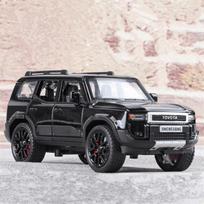 Naujas 1/32 „Toyota PRADO Land Cruiser“ lydinio automobilio modelis, liejamas metalinis visureigio automobilio modelis, imituojantis garsą ir lengvą vaikų žaislą, dovana juoda