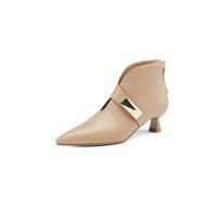 Madingi Nauji Split Odos Ankle Boots Ruduo/Žiema Moteriški Batai Smailus Pirštas Ploni Kulniukai Batai Moterims Madingi Batai Moterims Zapatos Mujer 34