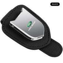 Automobilinis saulės skydelio akinių dėklas saulės akinių spaustukas kortelės bilieto laikiklis stovas Land Rover Range Rover Defender Freelander Discovery 1 2 Evoque Rover L405 juoda