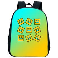Piktas Geometry Dash darželio kuprinė kūdikiui, mažam berniukui, mergaitei, animacinė vaikiška pradinės mokyklos kuprinė, dovana vaikams 5