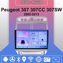 Android Carplay automobilio radijas, skirtas Peugeot 307 307CC 307SW 2002-2013 Multimedijos grotuvas galvos blokas Stereo GPS navigacija BT WIFI 2+32GB 1+16GB