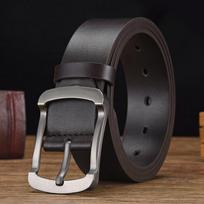 Vyriškas retro stiliaus diržas su tikros odos sagtimi, skirtas kasdieniams džinsams Japanese buckle; 120cm ruda