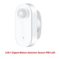Tuya Zigbee Žmogaus buvimo+PIR judesio aptikimo jutiklis Apšvietos detektorius Išmanusis radaras 24 GHz mm bangų Palaiko Home Assistant Google 2 in 1