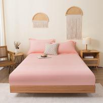 Vienos spalvos flanelinė paklodė su gumyte, patogus odai draugiškas medvilnės audinys, apsauga nuo dulkių vienguliams/dviguliams lovoms. Pillowcase 48cm x 74cm x 2 nefritas
