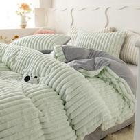 Kailio klasės zuikio kašmyro pieno pluošto keturių dalių komplektas, storas žiemos patalynėlis 1.2m bed sheet