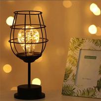 Meno LED stalinė lempa Skaitymo lempa Naktinė šviesa Miegamojo prie lovos lempa Rašomojo stalo apšvietimas Svetainės retro klasikinis geležies namų dekoravimas Wine Glasses
