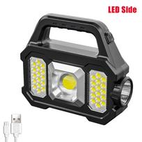 30 W įkraunamas saulės žibintuvėlis, priartinamas, vandeniui atsparus COB LED žibintuvėlis Ryškios šviesos nešiojamas galingas žibintas stovyklavimui LED-10W