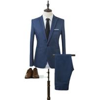Vyriški Slim Fit kostiumai korėjietiško stiliaus: Verslo kasdieniai švarkai, Jaunikio vestuvinė apranga, Profesionali formali apranga 3XL