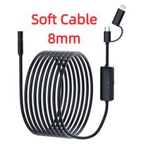 HD Mini Kamera 1m/2m/5m/10M Standus Lankstus Vamzdelis Lightning TYPE-C Boreskopas Vaizdo Apžiūra IOS/Android Automobilinis Endoskopas 8mm 1m