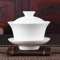 Kinų Gaiwan arbatos rinkinys Kung Fu Baltoji keramika Gaiwan Balta arbatos indai Sancai arbatos puodelis 50% nuolaida