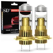 2 vnt. H7 Bi LED projektorius Automobilio priekinių žibintų lemputės Belaidės H4 LED H11 H8 9005 HB3 9006 HB4 Lęšis 60000Lm 80W Plug&Play Mini Automobilinė lemputė 6000K LHD Priekinis žibintas H7