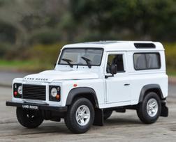„Welly 1/24 Defender“ lydinio visureigių modeliai, metaliniai žaisliniai automobilio modeliai, modeliai, kolekcijos, dovanos vaikams 17x7.6x9.4cm balta