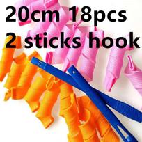 20/30/45/55/65/75cm Hair curler No heat Soft Plastic Magic hair roller Spiral Round Curls Factory