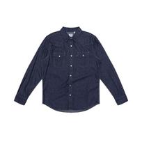 Levis Laisvalaikio Marškiniai iš Grynos Medvilnės Džinsinio Audinio ilgomis Rankovėmis Vyriški marškiniai Mėlyni 85745-0002 M