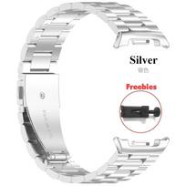 Metalinis dirželis „Samsung Galaxy Watch 8 40MM 44MM“ nerūdijančio plieno laikrodžio dirželio pakaitinė apyrankė „Galaxy Watch 8 Classic Correa“ For Watch 8 40mm sidabras