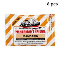 Pastilės Fisherman's Friend, Mandarin, Becukrės aštraus mandarinų skonio pastilės, 25 g. x 6 /12 / 24 vnt 25 g. x 6 pcs