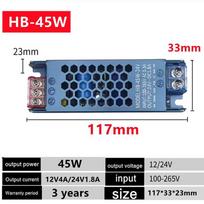 12V 24V LED maitinimo šaltinis 45W 60W 100W 200W 300W 400W itin plonas kintamosios srovės/nuolatinės srovės keitiklis LED transformatorius LED juostiniam apšvietimui 12V 45W