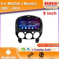 Automobilinis radijas Carplay MAZDA 2 Mazda2 2007 - 2014 Navigacija GPS Android Auto Ekranas Vaizdo Stereo 2din 4G 5G BT Wifi Bluetooth 4 core 1GB+32GB carplay