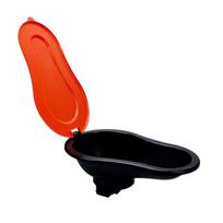 Plastikinis laikinas tualetas su dangčiais, kempingui, kelionėms, nešiojamas kelioninis šlapimo tualetas, nešiojamas puodas, lauko tualetas raudona
